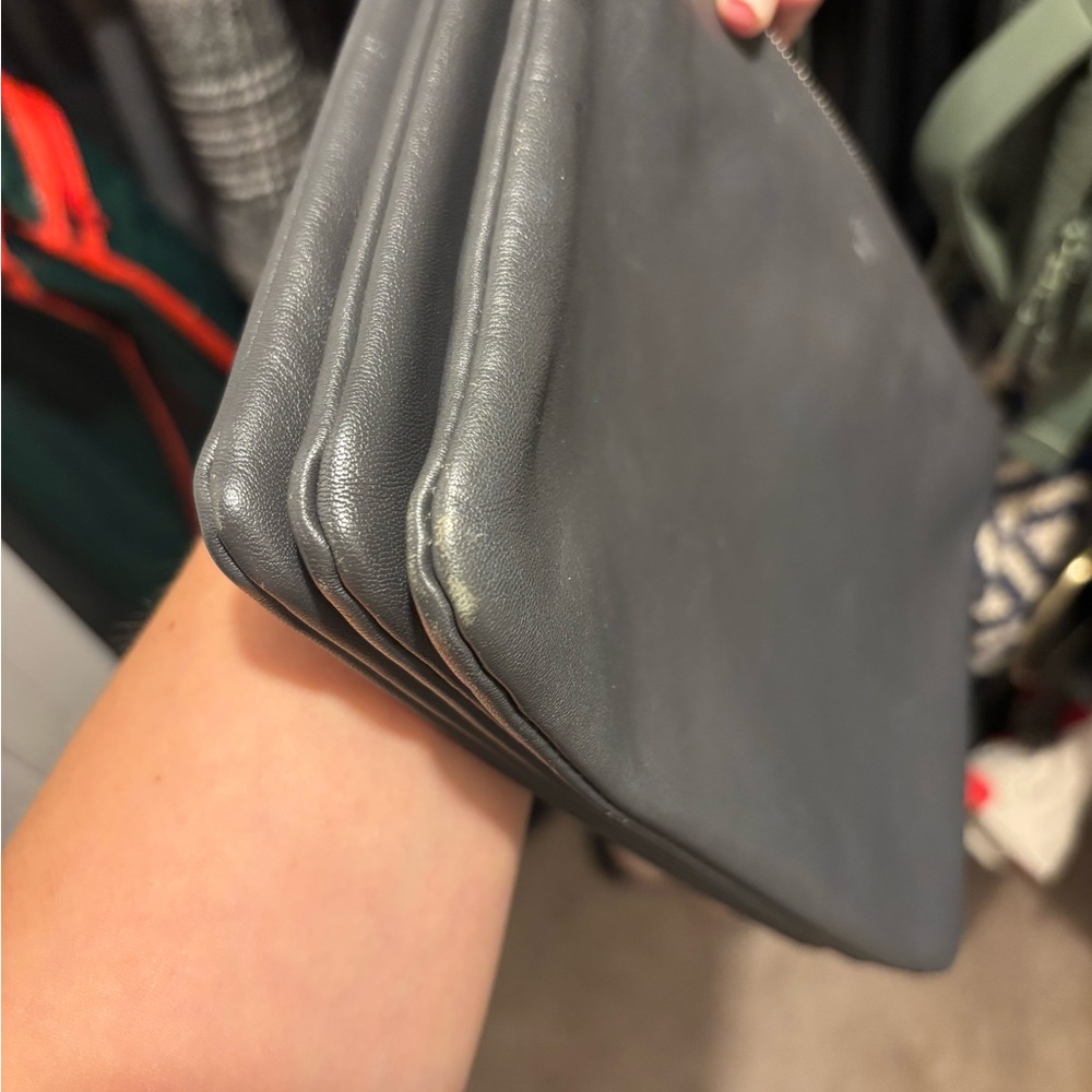 Celine Gray Leather Clutch Trio - Picture 10 of 12